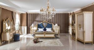 Golden Craft Furniture Cairo Luxury Hand Carved Designer Bed
