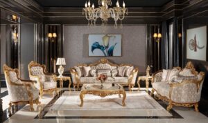 Golden Luxury Furniture Pune Royal Maharaja Sofa Set Design