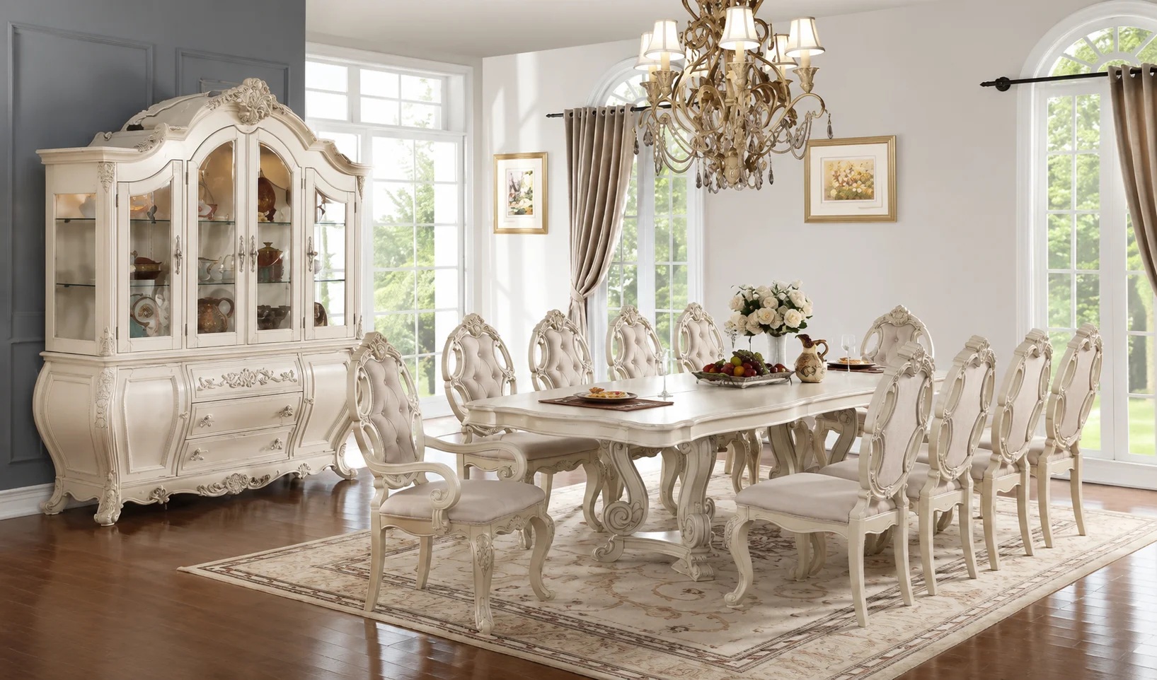 Golden Luxury Furniture Napoleon French Style Dining Table set