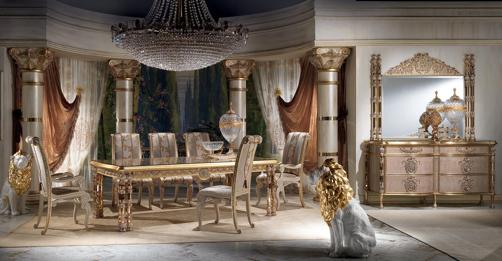 Luxury Dining Table Classic Italian Design Delhi