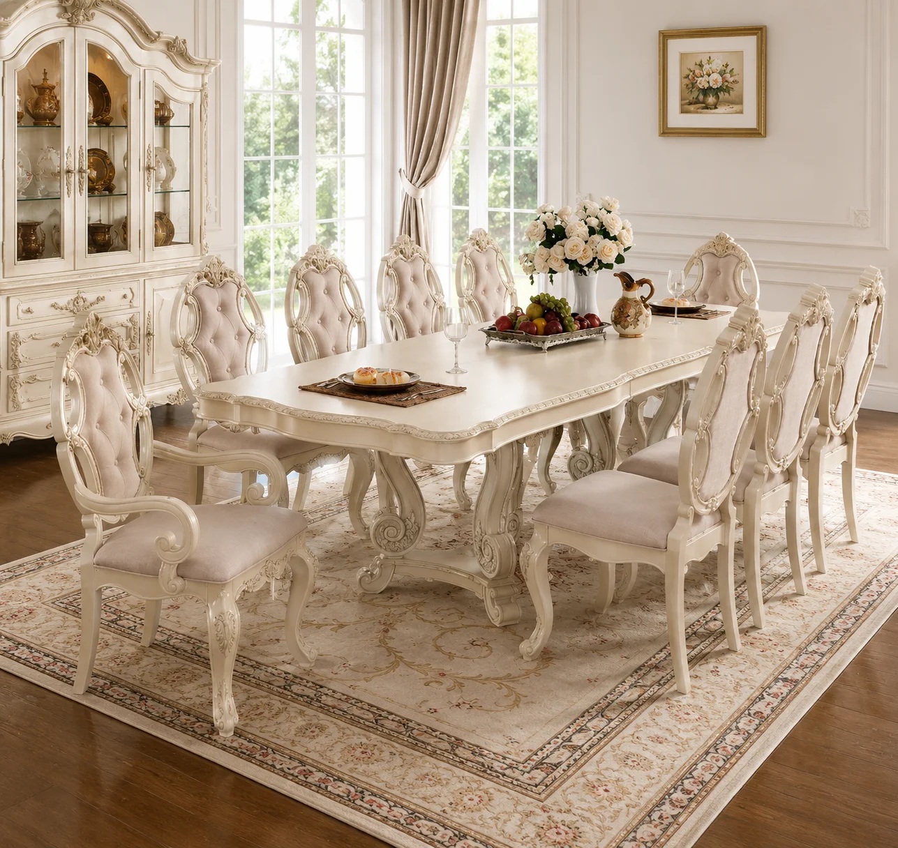 Golden Luxury Furniture Napoleon French Style Dining Table set - Image 2