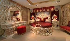 Golden Luxury Furniture Rania Handcrafted Luxury Bedroom Set