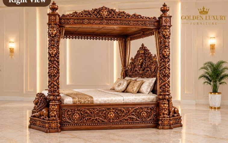 Wooden poster bed - Image 5