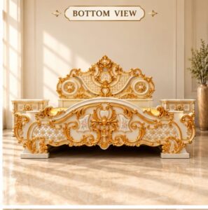 Golden luxury bed