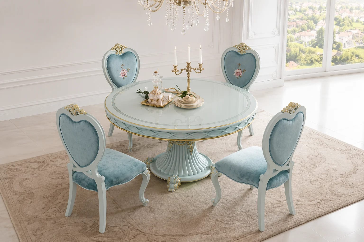 Modern Wooden Dining Table - Image 6
