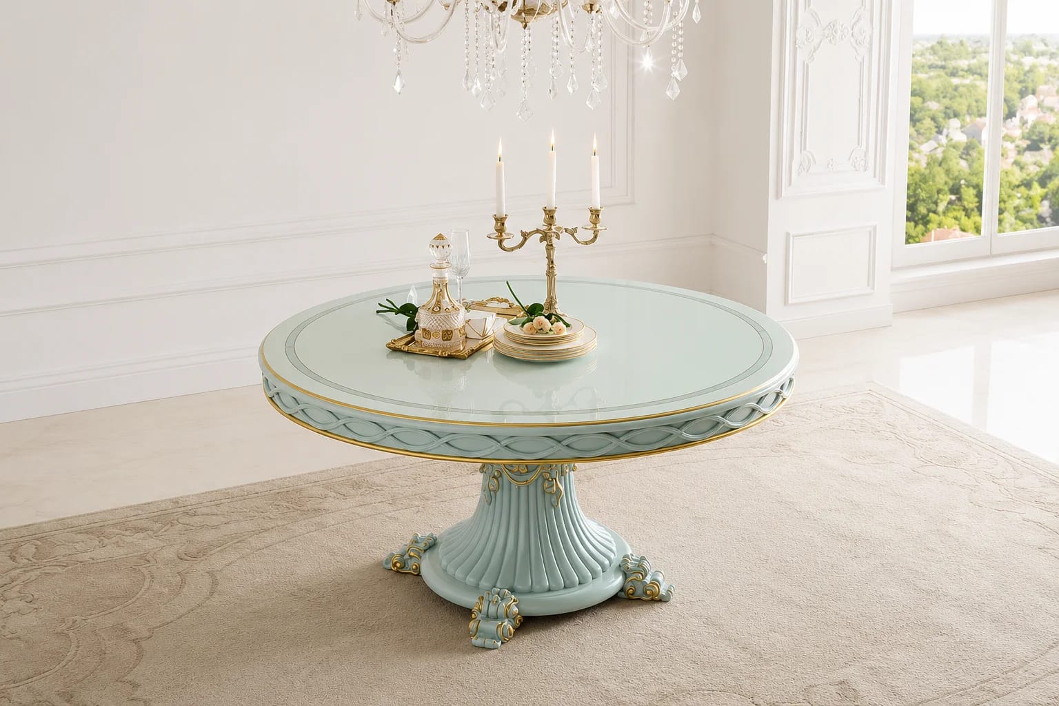 Modern Wooden Dining Table - Image 5